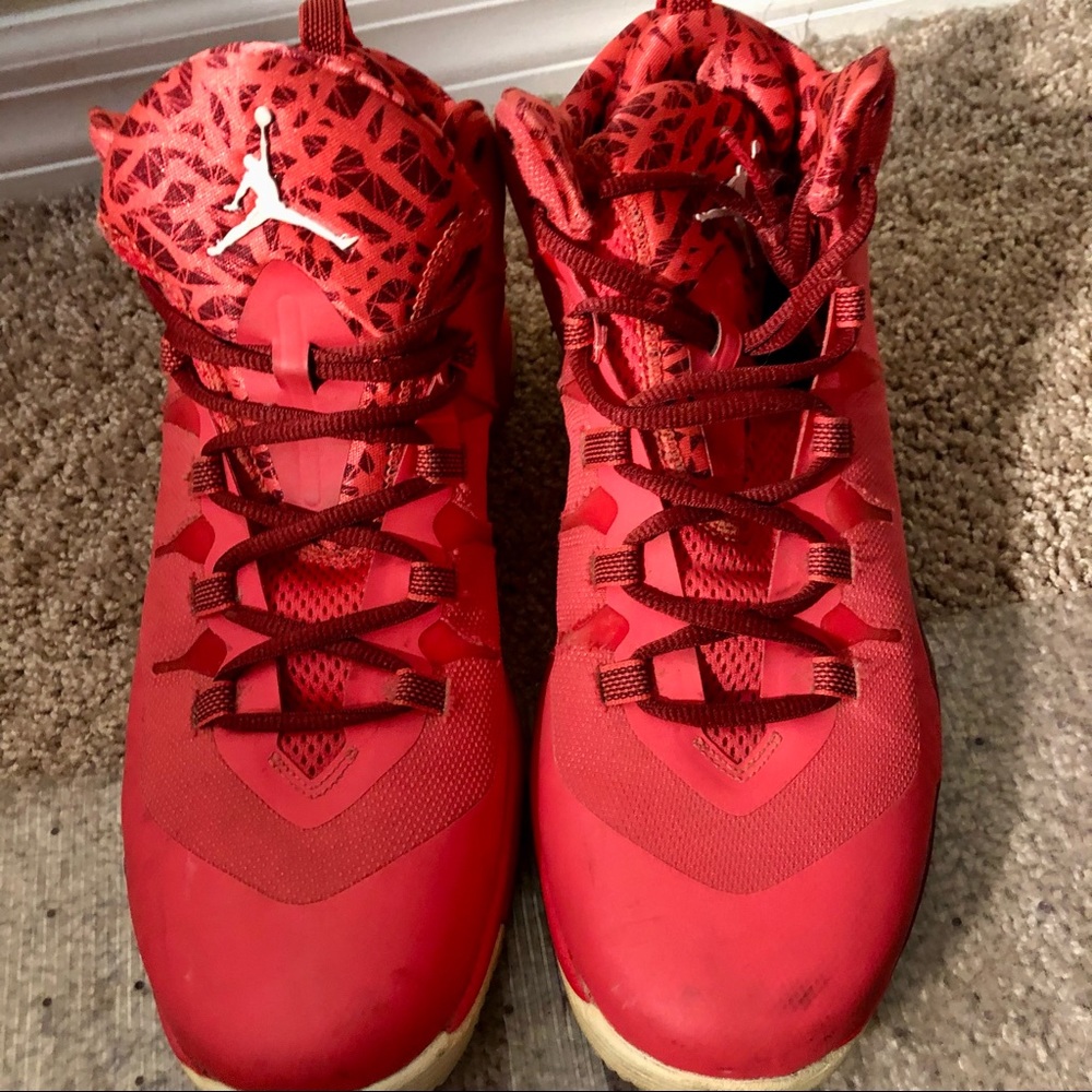 Nike tennis shoes, red, size 11